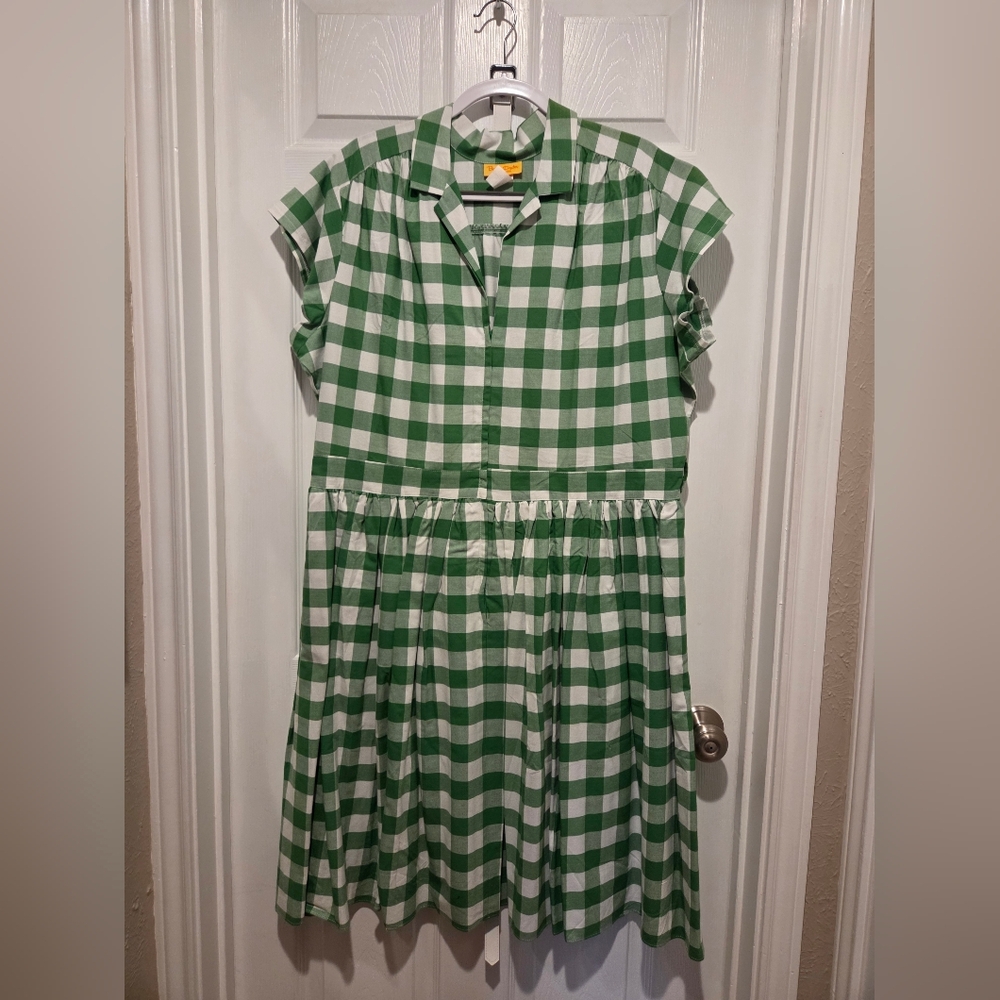 Bernie Dexter Kelly Dress in Green Gingham